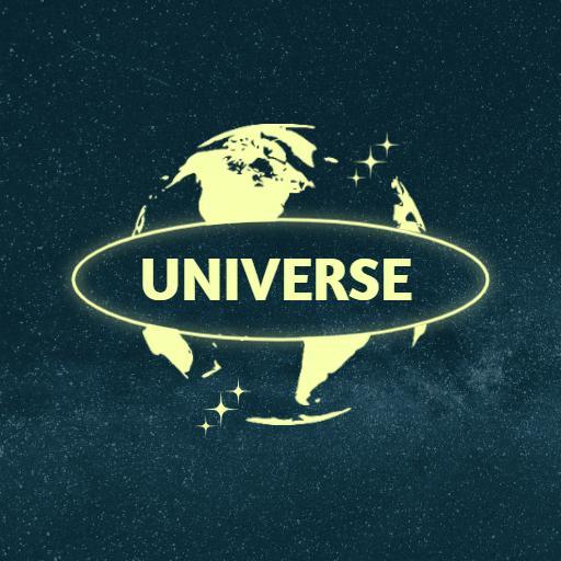 Glowing Earth Illustrated Within a Starry Universe Logo Template