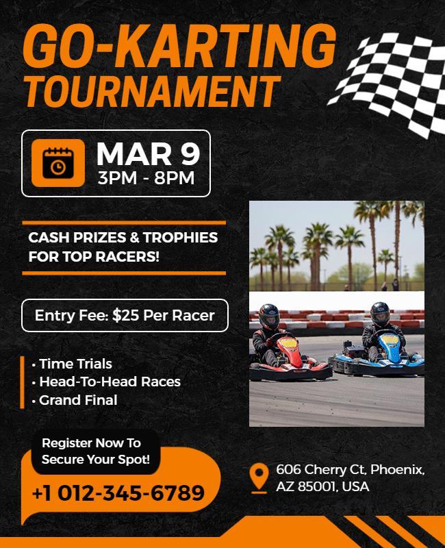 Go-Karting Tournament Event Flyer Template
