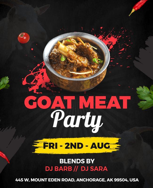 Goat Meat Party Event Flyer Template