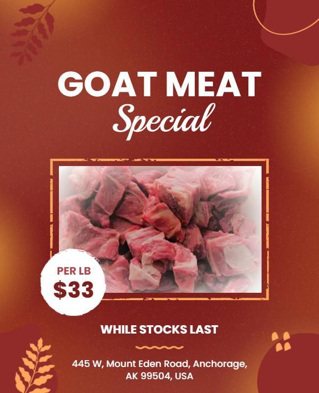 Goat Meat Special Offer Flyer Template