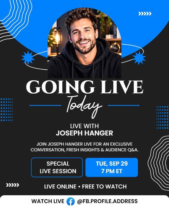 Going Live Today Event Promotion Flyer Template