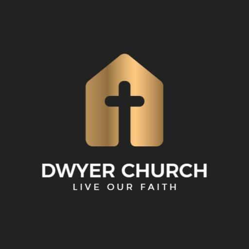 Gold and Black Elegant Church Logo Representing Faith Community Logo Template
