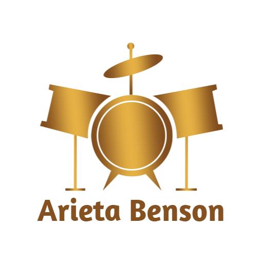Gold Drum Set Symbolizing Passion for Drummer Logo Template