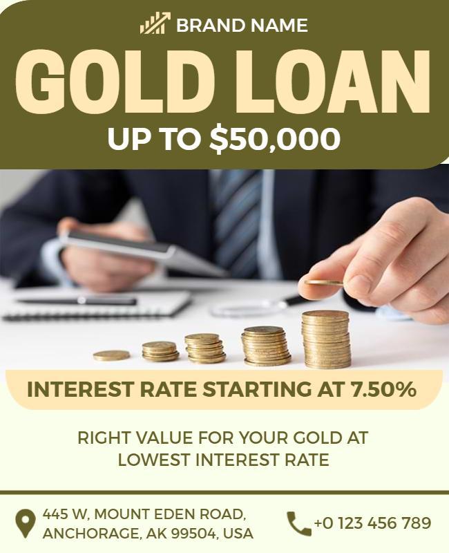 Gold Loan Financial Offer Flyer Template