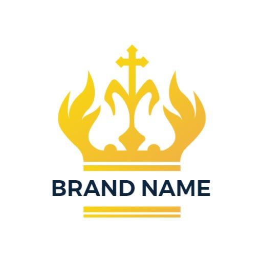 Golden Abstract Crown Royalty Logo Template