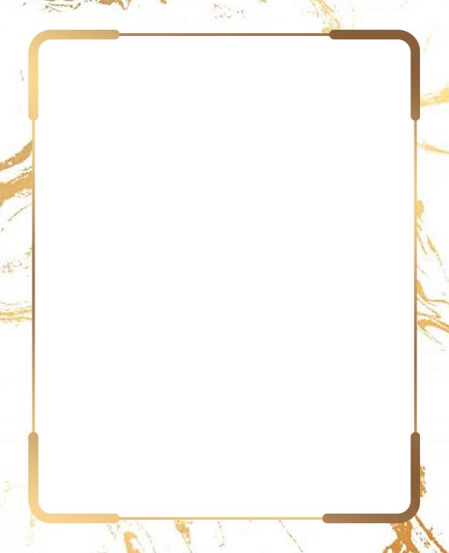 Golden Frame Elegant Invitation Flyer Template