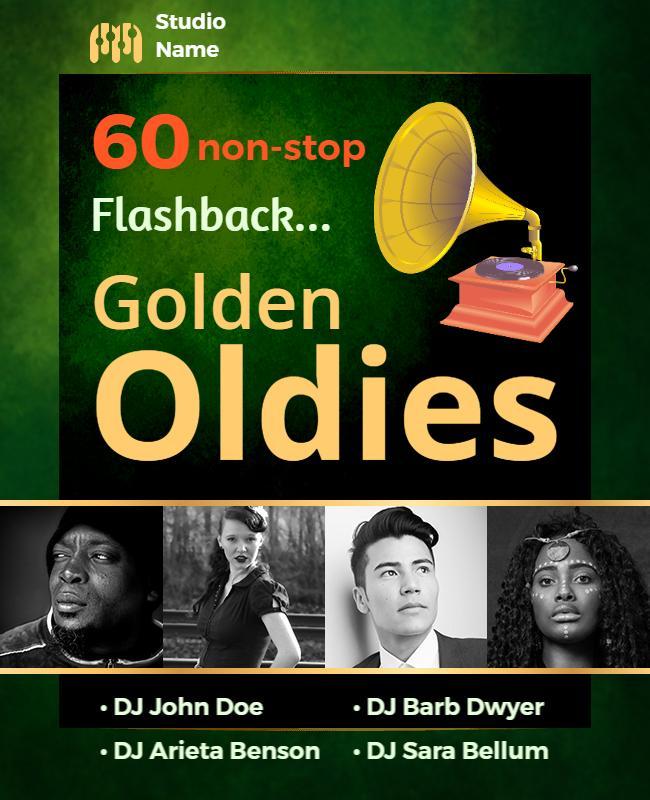 Golden Oldies Music Event Flyer Template