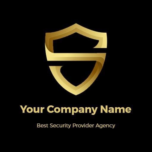 Golden Shield Design for Reliable Security Provider Logo Template