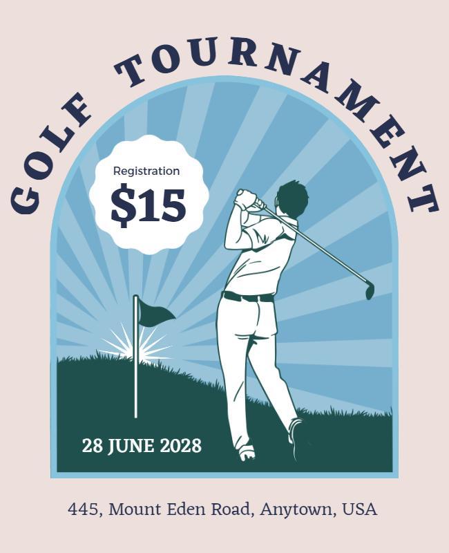 Golf Tournament Event Promotion Flyer Template