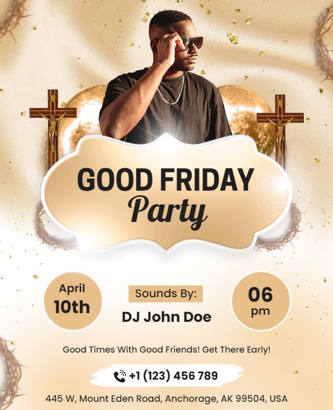 Good Friday Celebration Party Flyer Template