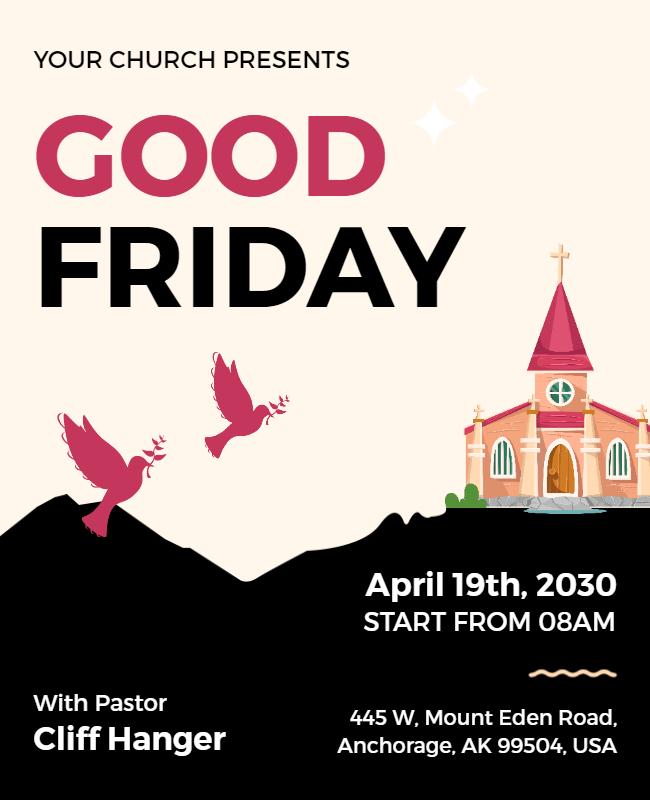 Good Friday Church Event Flyer Template