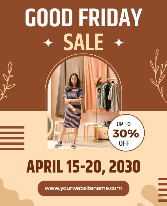 Good Friday Clothing Sale Promotion Flyer Template