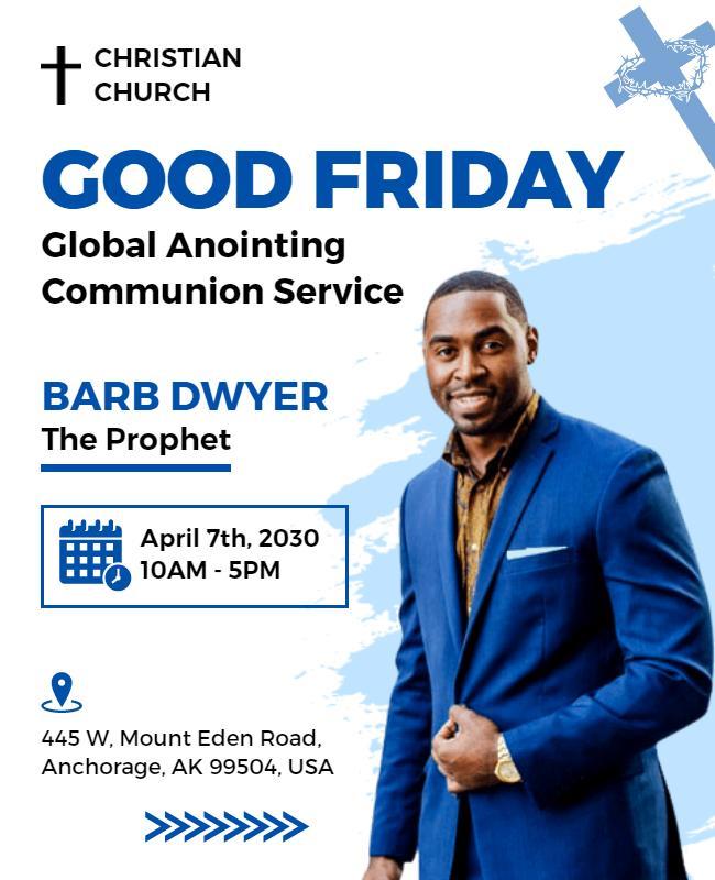 Good Friday Communion Service Event Flyer Template