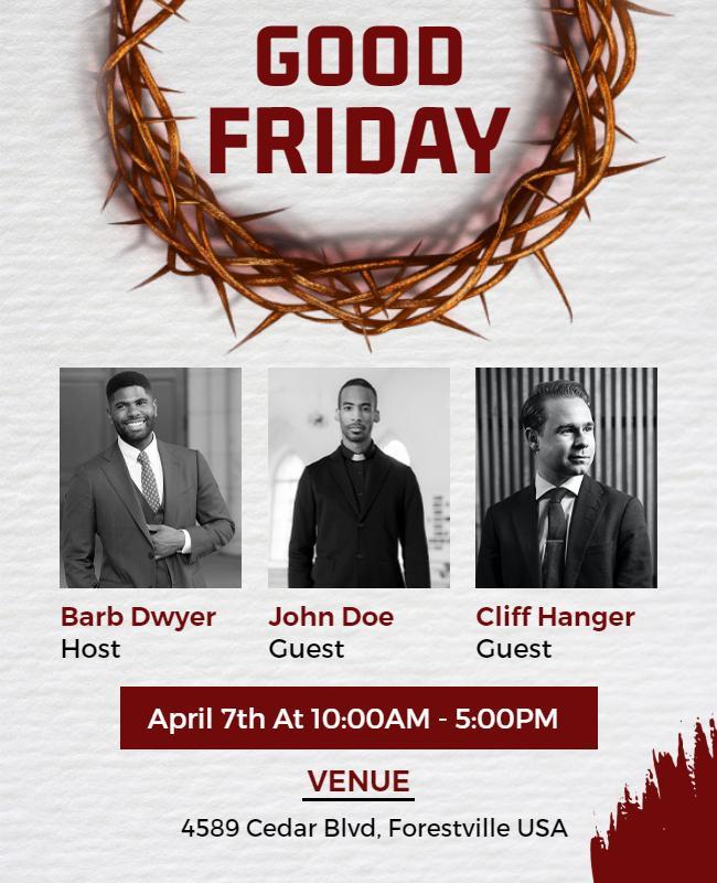 Good Friday Community Event Flyer Template