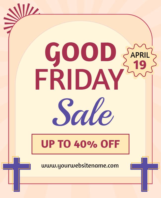 Good Friday Discount Sale Flyer Template