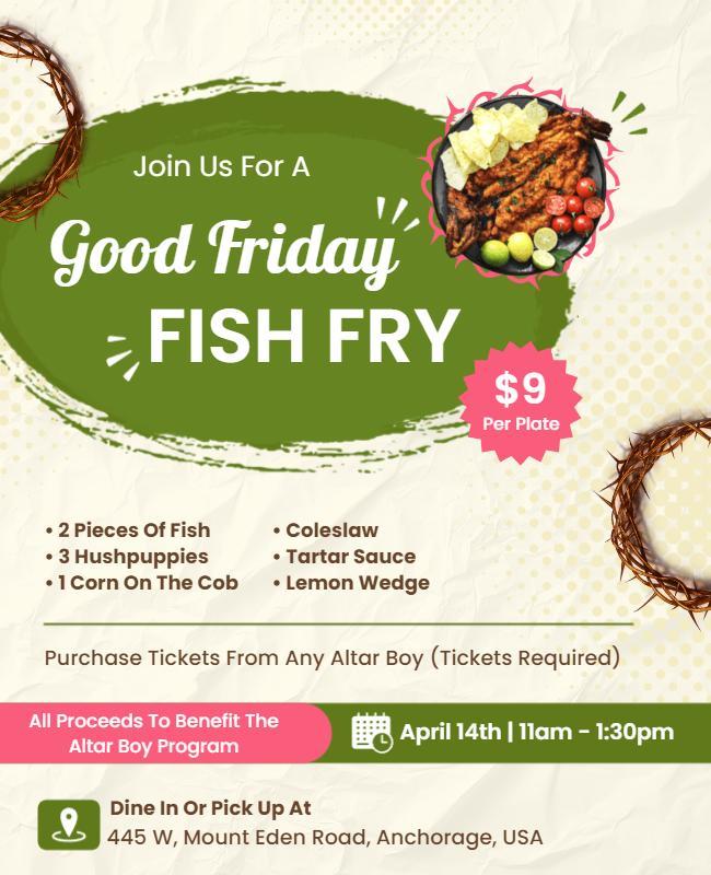 Good Friday Fish Fry Event Flyer Template