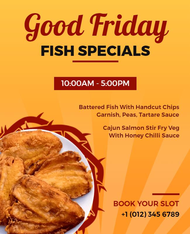 Good Friday Fish Specials Event Flyer Template