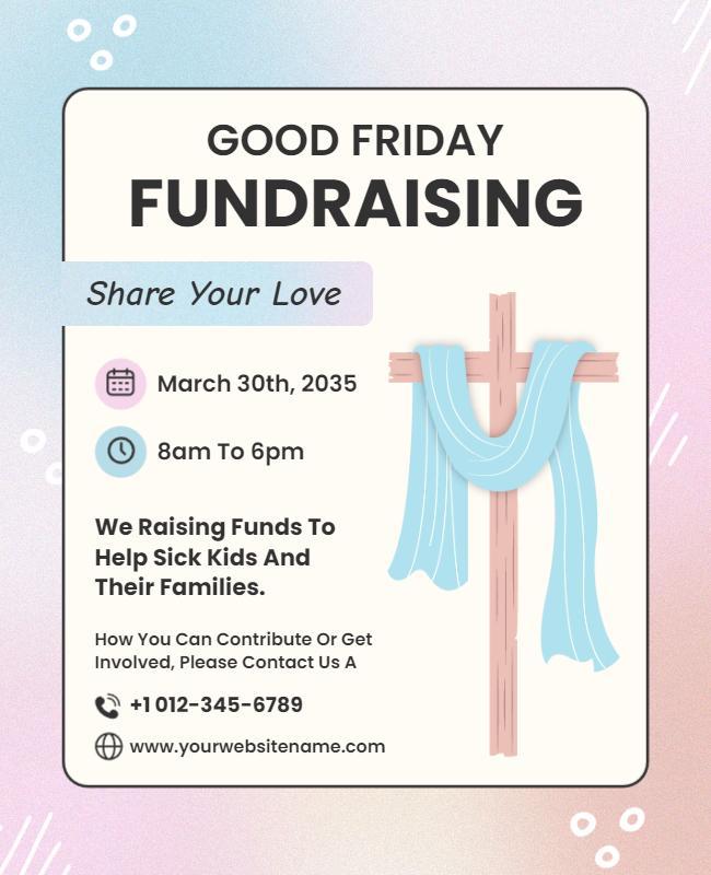 Good Friday Fundraising Event Flyer Template