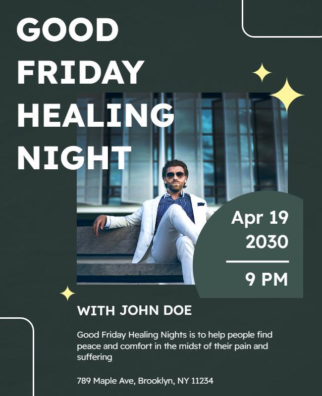 Good Friday Healing Night Event Flyer Template