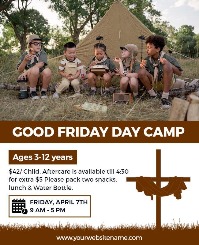 Good Friday Kids Day Camp Flyer Template