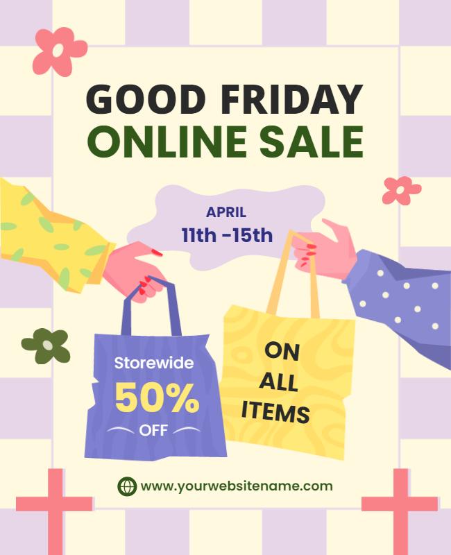 Good Friday Online Storewide Sale Flyer Template