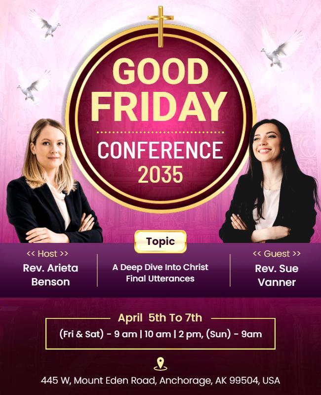 Good Friday Religious Conference Flyer Template