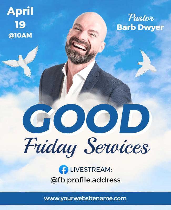 Good Friday Religious Services Flyer Template