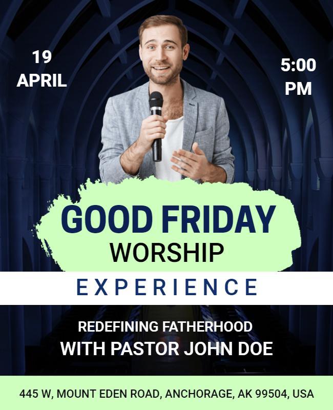 Good Friday Worship Experience Flyer Template