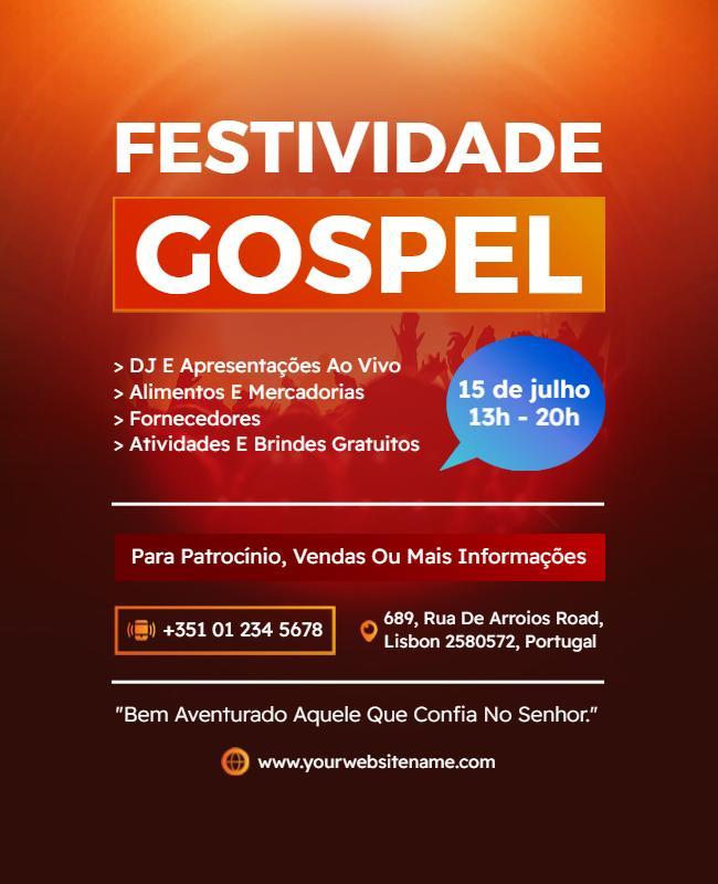 Gospel Festival Celebration Event Flyer Template