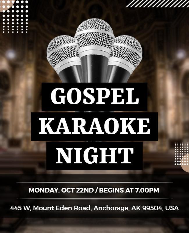 Gospel Karaoke Night Event Flyer Template