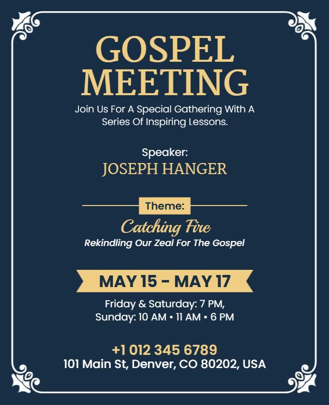 Gospel Meeting Poster Template