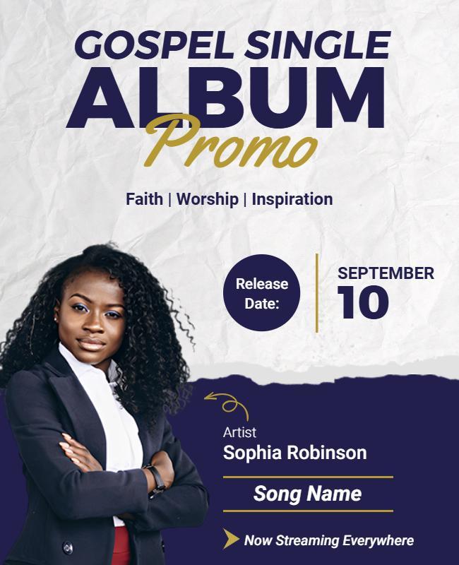 Gospel Single Album Promotion Flyer Template