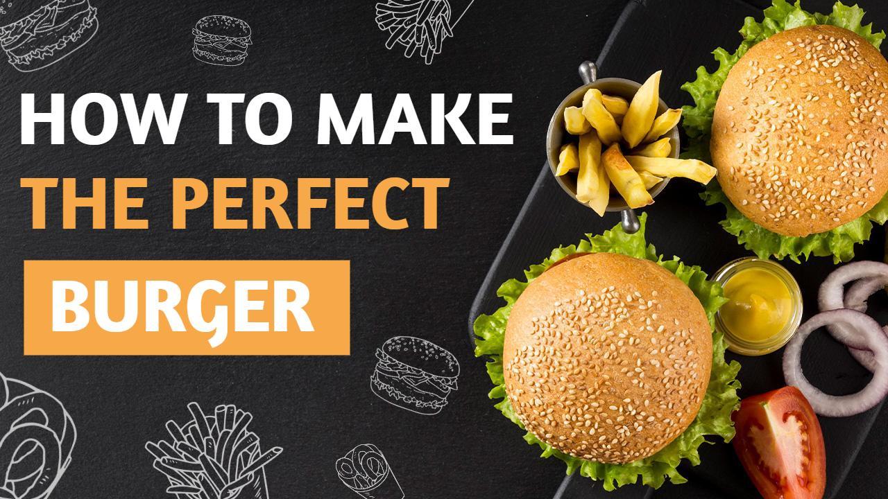 Gourmet Burger Preparation Cooking Channel YouTube Thumbnail Template
