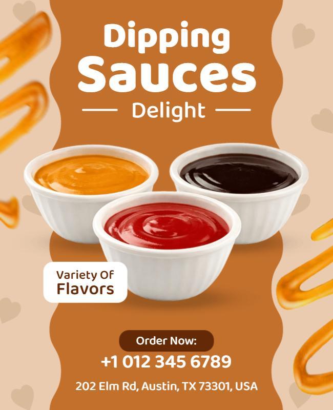 Gourmet Dipping Sauces Promotion Flyer Template