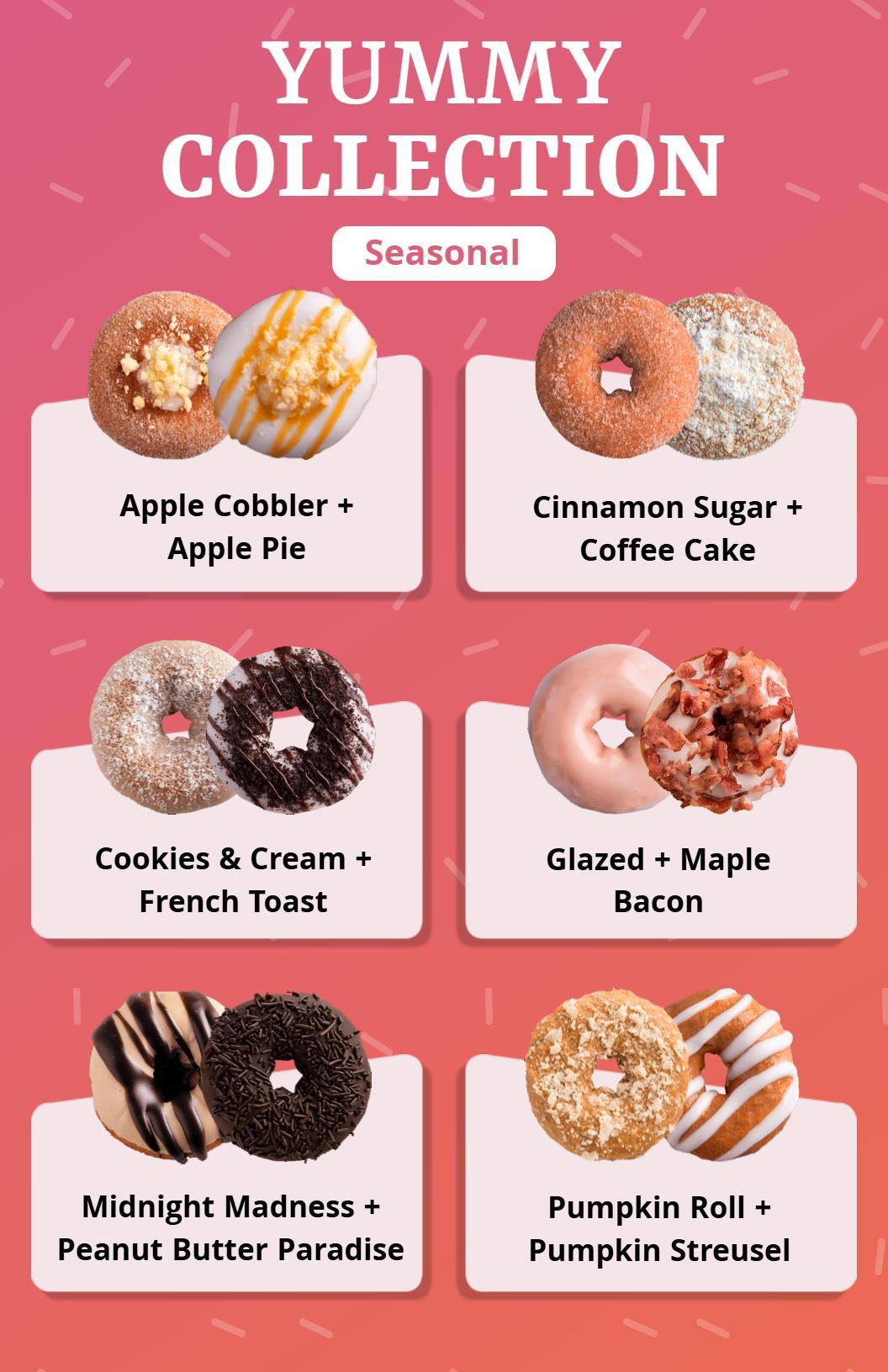 Gourmet Donut Selection Menu Template