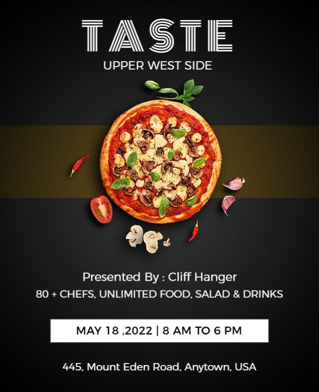 Gourmet Pizza Tasting Event Flyer Template