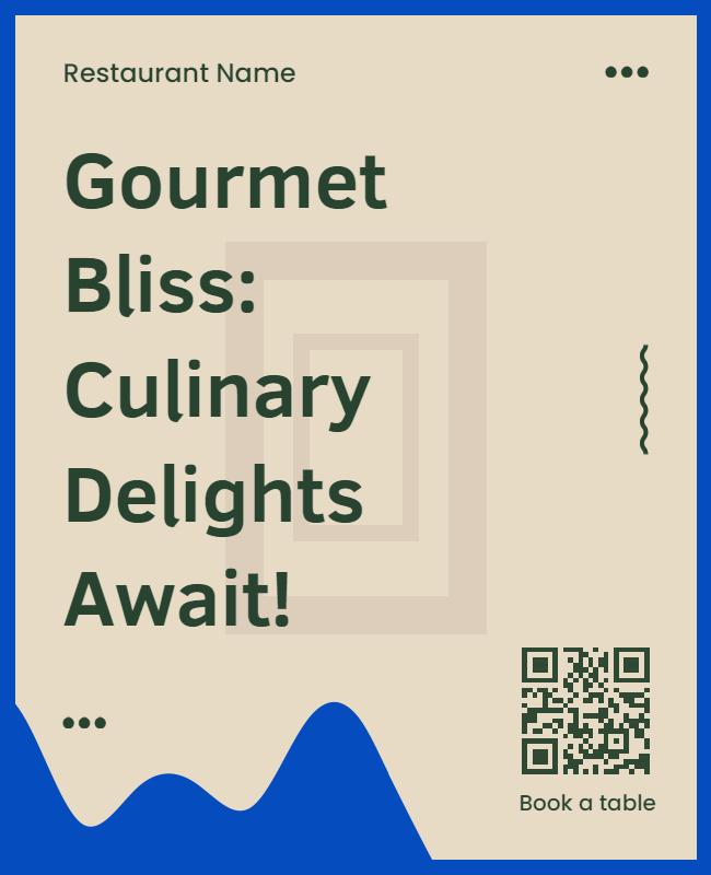 Gourmet Restaurant Culinary Event Promotion Flyer Template