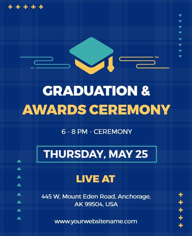 Graduation and Awards Ceremony Announcement Flyer Template