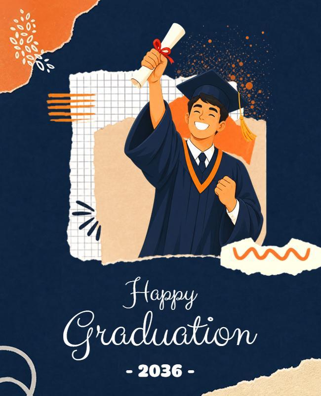 Graduation Announcement Poster Template