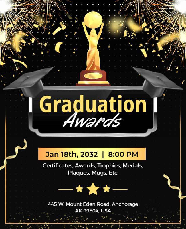 Graduation Awards Ceremony Flyer Template