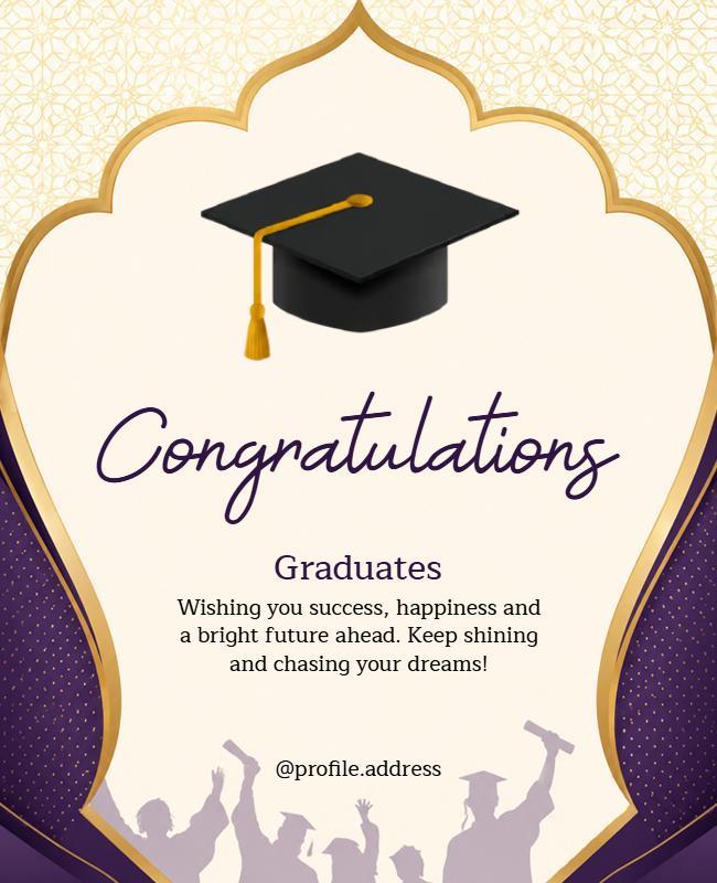 Graduation Celebration Congratulations Poster Template
