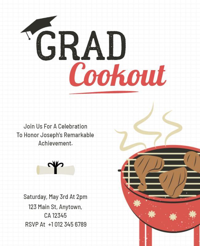 Graduation Celebration Cookout Event Flyer Template