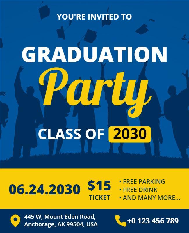 Graduation Celebration Event Flyer Template