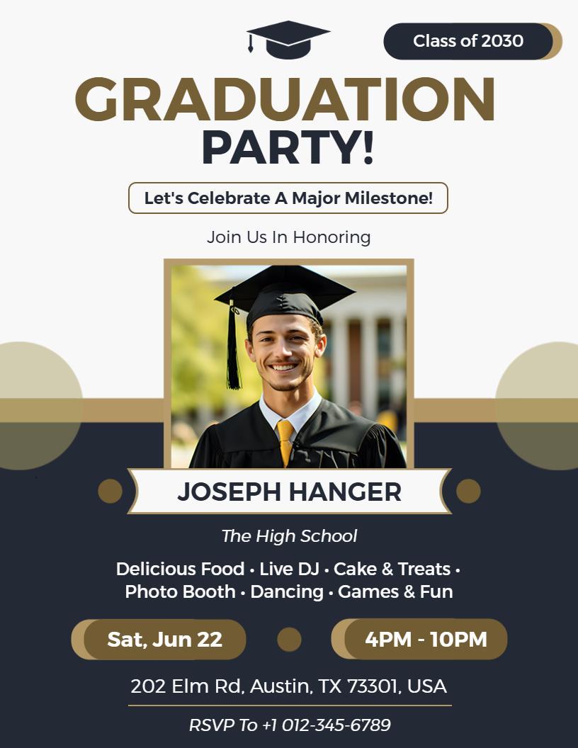 Graduation Celebration Event Party Flyer Template