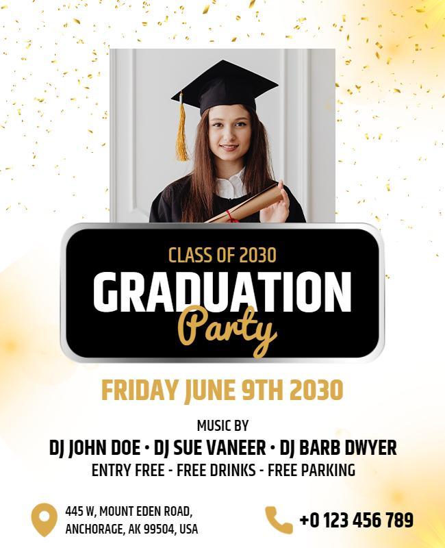 Graduation Celebration Party Flyer Template