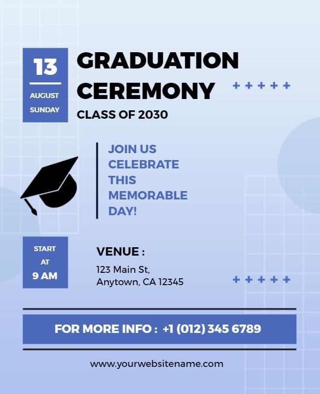 Graduation Ceremony Event Announcement Flyer Template