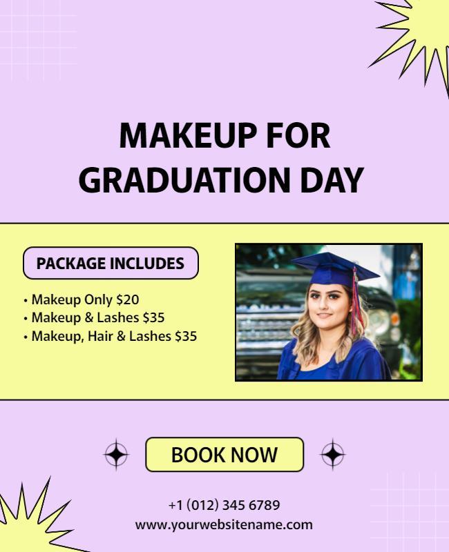 Graduation Day Makeup Services Flyer Template