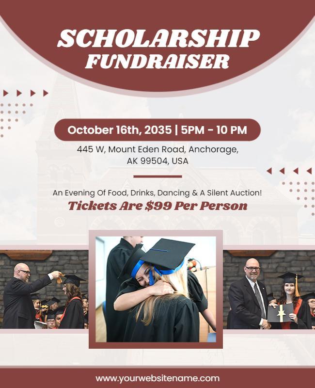 Graduation Scholarship Fundraiser Event Flyer Template