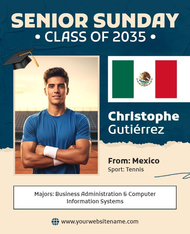 Graduation Senior Sunday Flyer Template