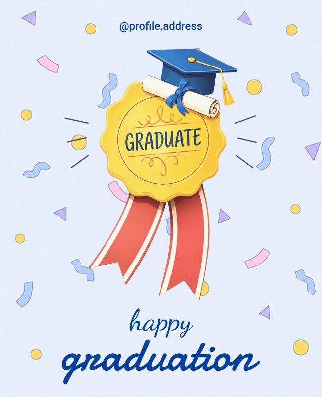 Graduation Wishes Poster Template